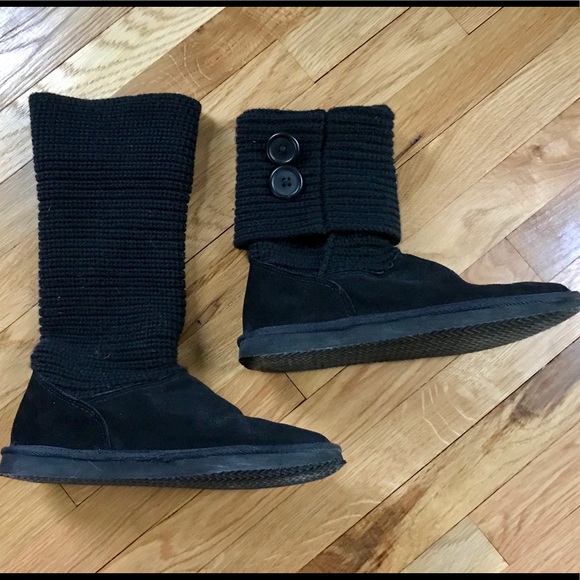 Shoes - Rib Knit Sweater Boots